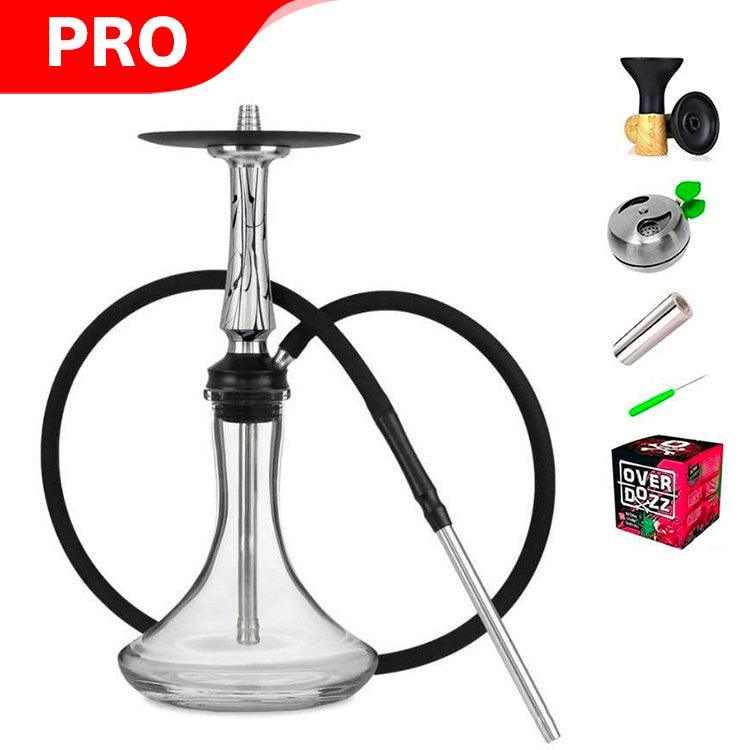 Voodoo Smoke Hookah Set - Silver Black - shishagear - UK Shisha Hookah Black Friday