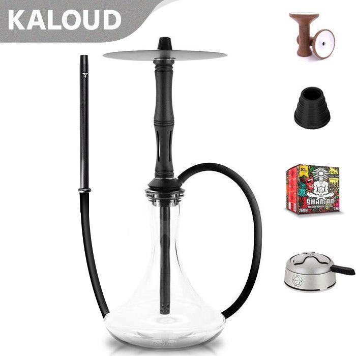Vyro Versa with V4 Poly Black Sleeve & Blow Off Hookah Set - Black - shishagear - UK Shisha Hookah