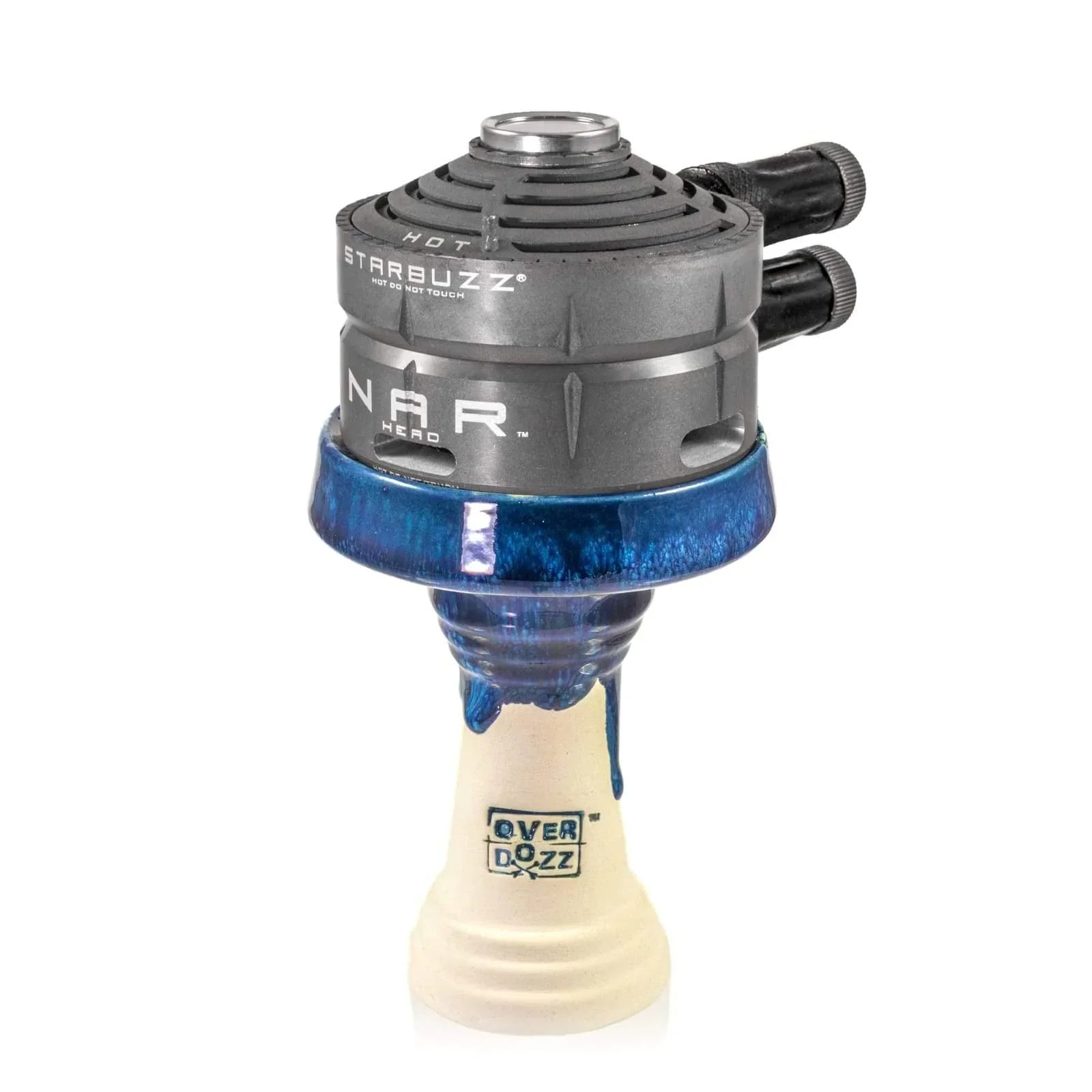 OverDozz Premium Phunnel Bowl G1 (Starbuzz Nar Compatible) - Blue over White Clay - shishagear - UK