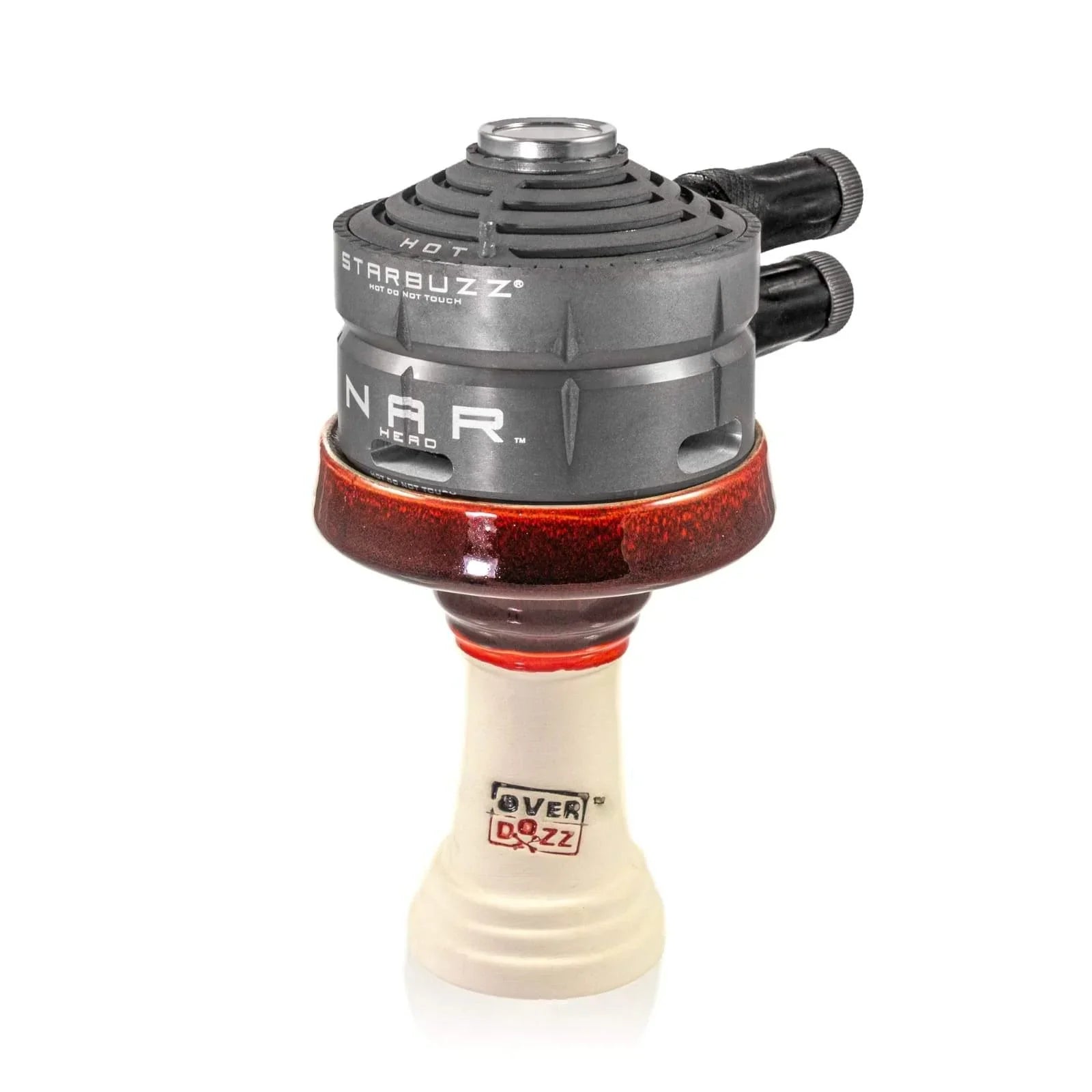 OverDozz Premium Phunnel Bowl G1 (Starbuzz Nar Compatible) - Burgundy over White Clay - shishagear - UK