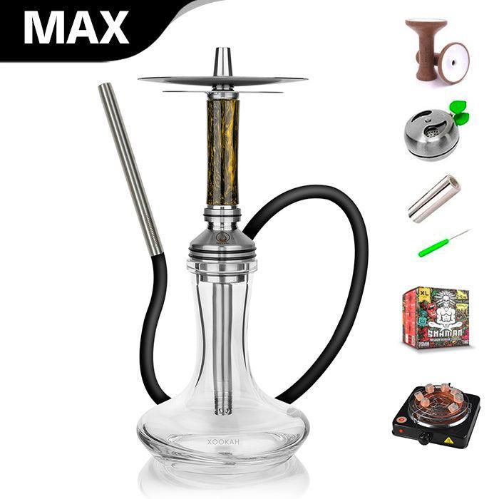 Steamulation Xpansion Mini Epoxy Hookah - Black Gold - shishagear - UK Shisha Hookah Black Friday
