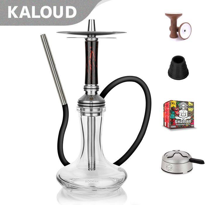 Steamulation Xpansion Mini Epoxy Hookah - Black Red - shishagear - UK Shisha Hookah Black Friday