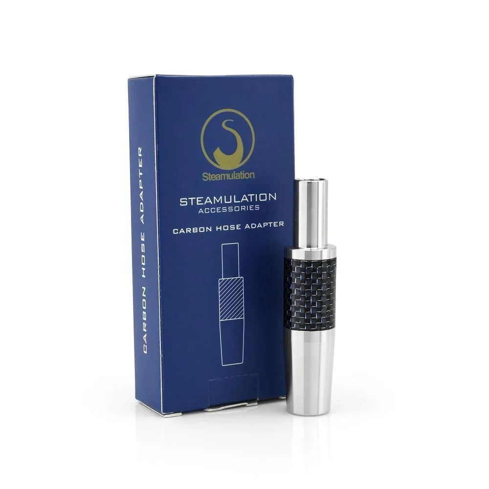 Steamulation Carbon Hose Adapter - Black Blue - shishagear - UK