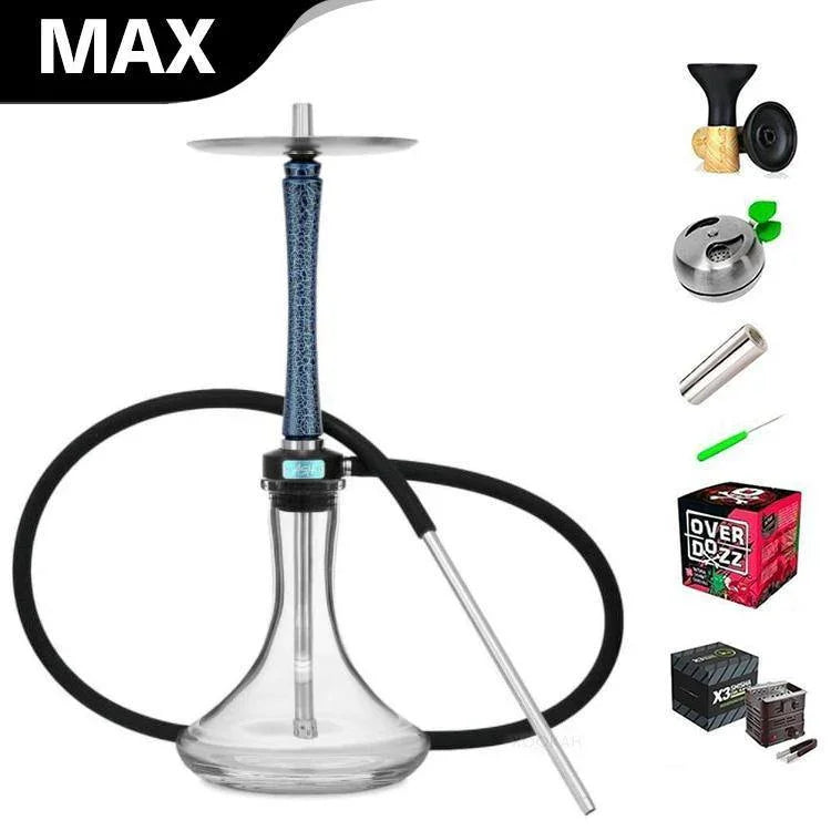 Ash Wood Hookah Haze Jungle Shisha Set - Blue - shishagear - UK