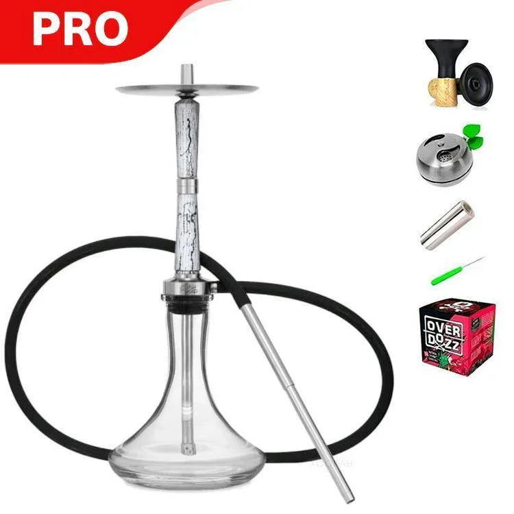 Ash Wood Hookah Electro Storm V2 Shisha Set - Snow White - shishagear - UK