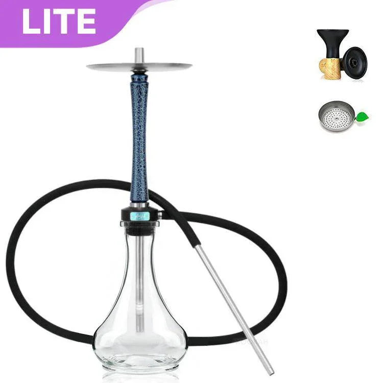 Ash Wood Hookah Haze Jungle Shisha Set - Blue - shishagear - UK