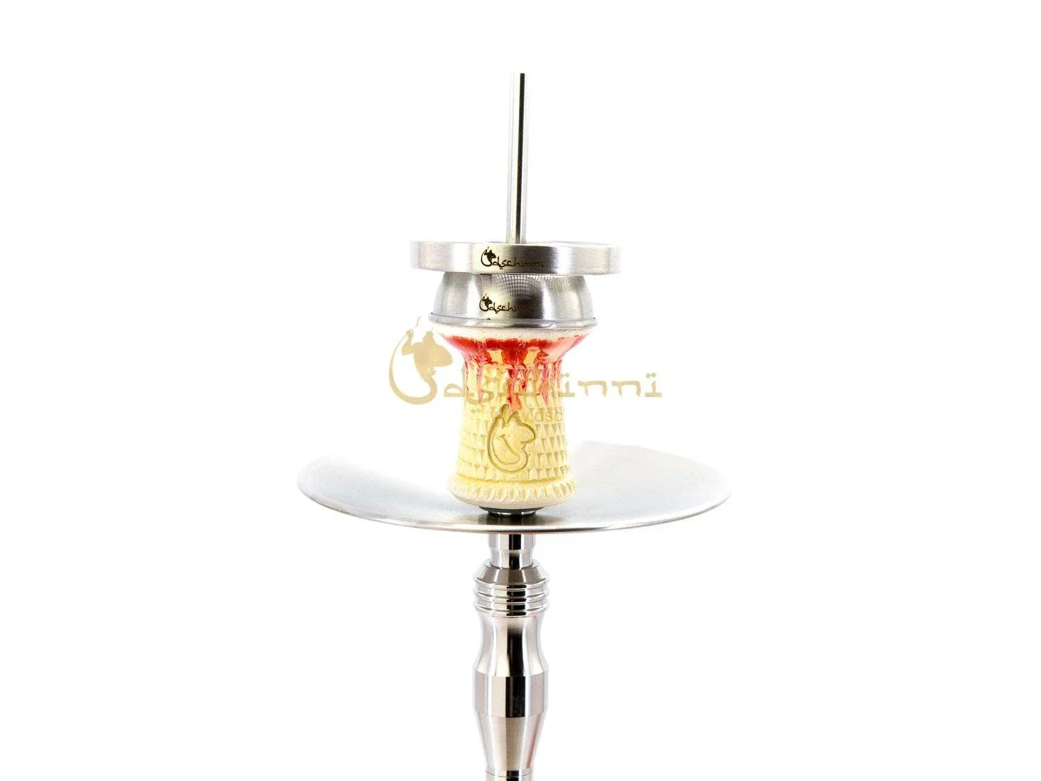 Dschinni Botan Gold Hookah Set (Red-Orange) - shishagear - UK Shisha Hookah Black Friday