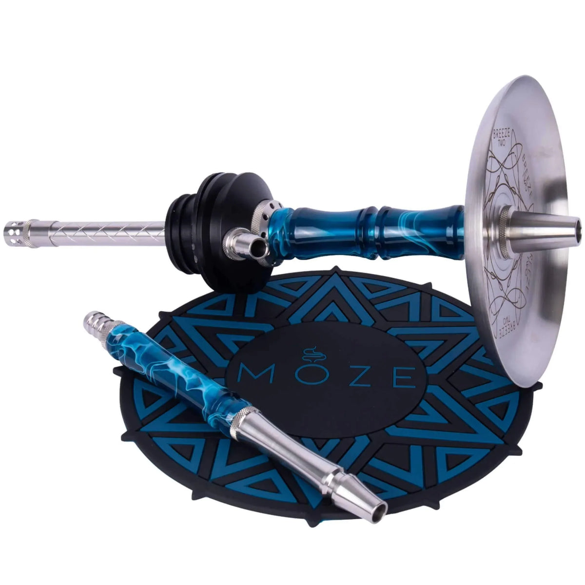 Moze Breeze Two Hookah - Wavy Blue - shishagear - UK Shisha Hookah Black Friday