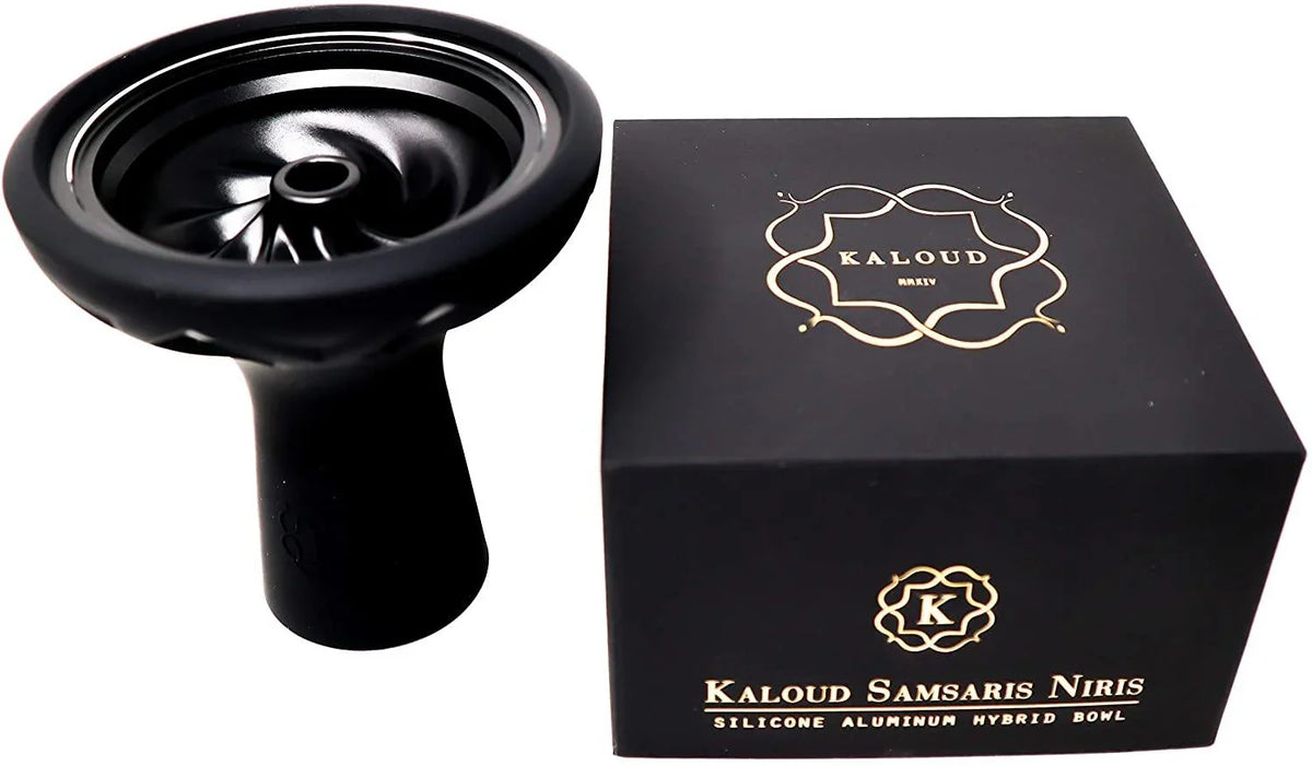 Kaloud Samsaris Niris Black Aluminium Bowl for Lotus 1 &amp; 1+ - shishagear - UK
