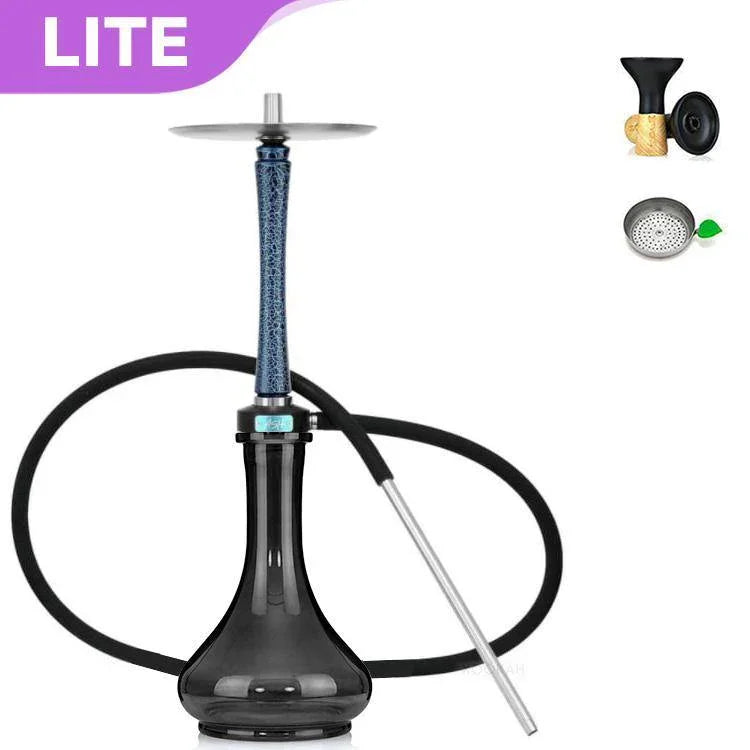 Ash Wood Hookah Haze Jungle Shisha Set - Blue - shishagear - UK