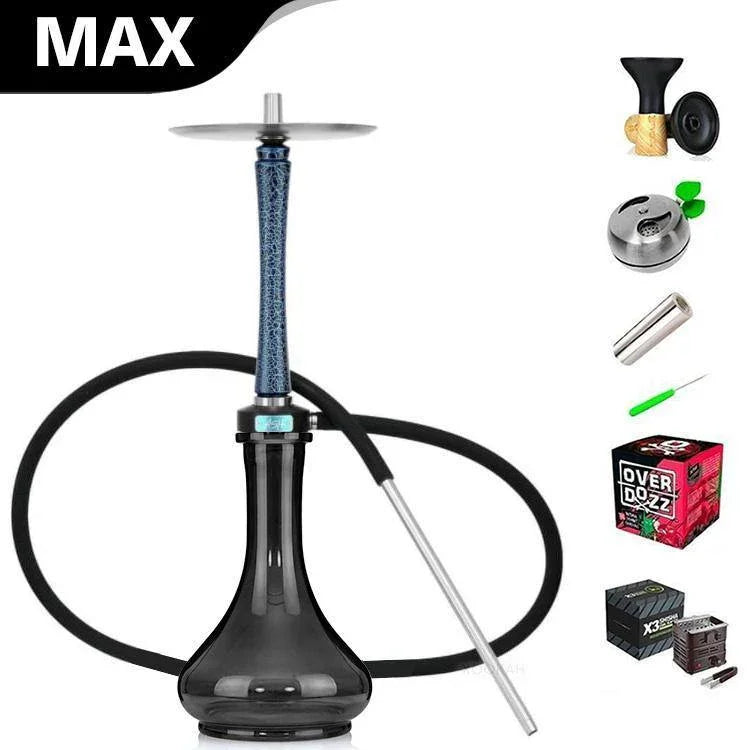 Ash Wood Hookah Haze Jungle Shisha Set - Blue - shishagear - UK