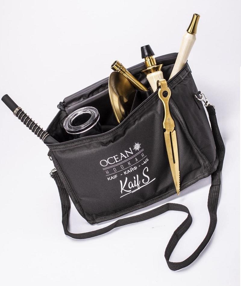 Ocean Hookah Kaif Small Shisha - Gold/White Wood/Clear - shishagear - UK