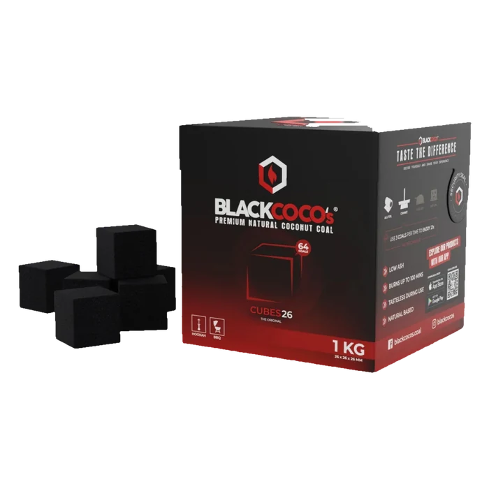 Black Cocos Shisha Kohle 1kg 26mm