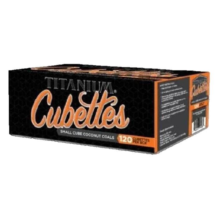 HJ Titanium Coconut Charcoal Cubettes 1kg - shishagear - UK