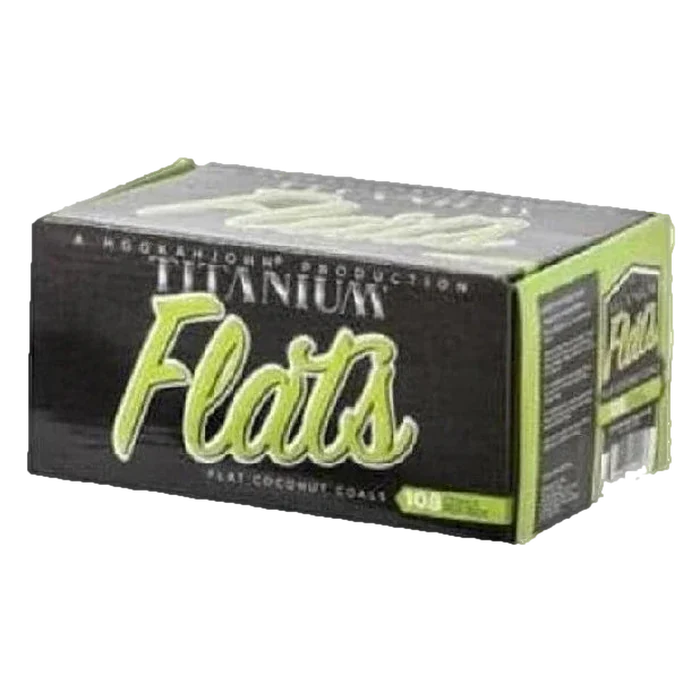HJ Titanium Coconut Charcoal Flats 1kg - shishagear - UK Shisha Hookah Black Friday