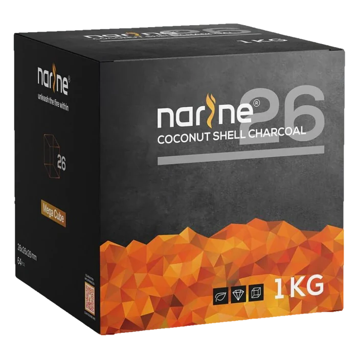 Narine 26mm Natürliche Kokosnuss-Kohle