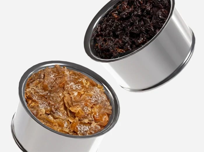Two bowls packed with shisha tobacco
