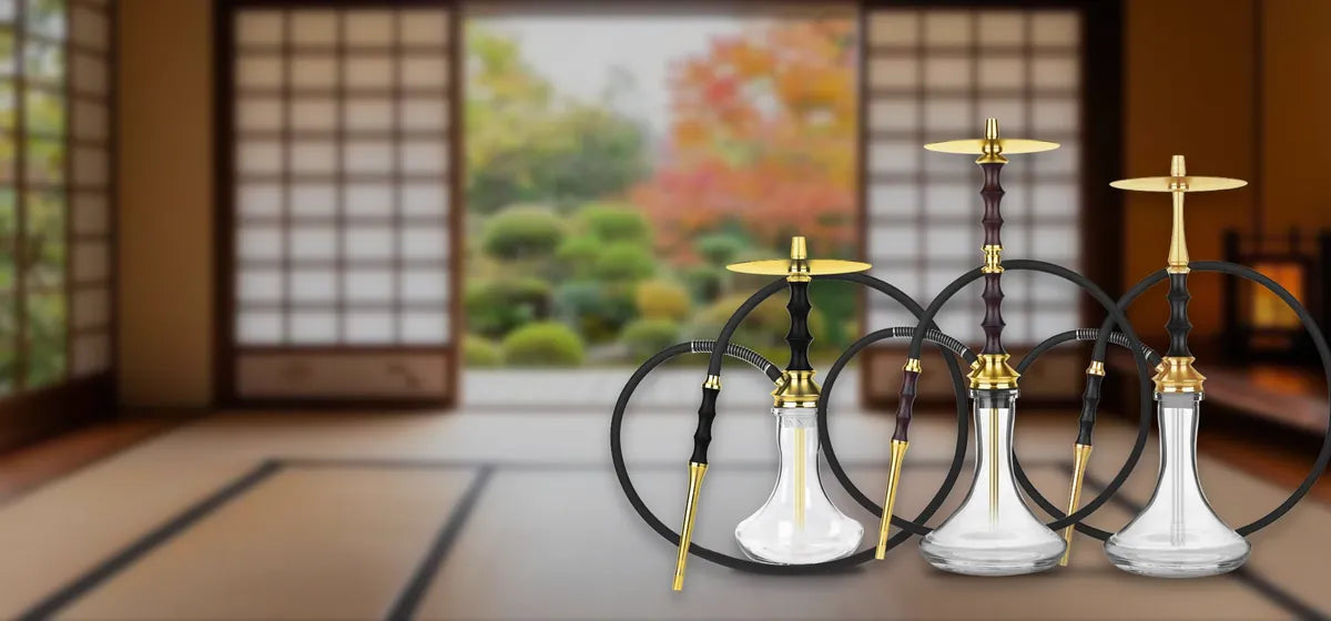Japona Satoshi-, Sensei- und Satori-Shishas in einem japanischen Raum
